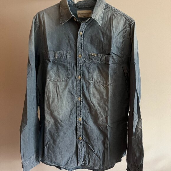 Ralph Lauren Denim and Supply long sleeve faded jean shirt Men size Medium - Picture 1 of 7
